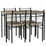 5 Piece Dining Table And Chairs Set, Space Saving