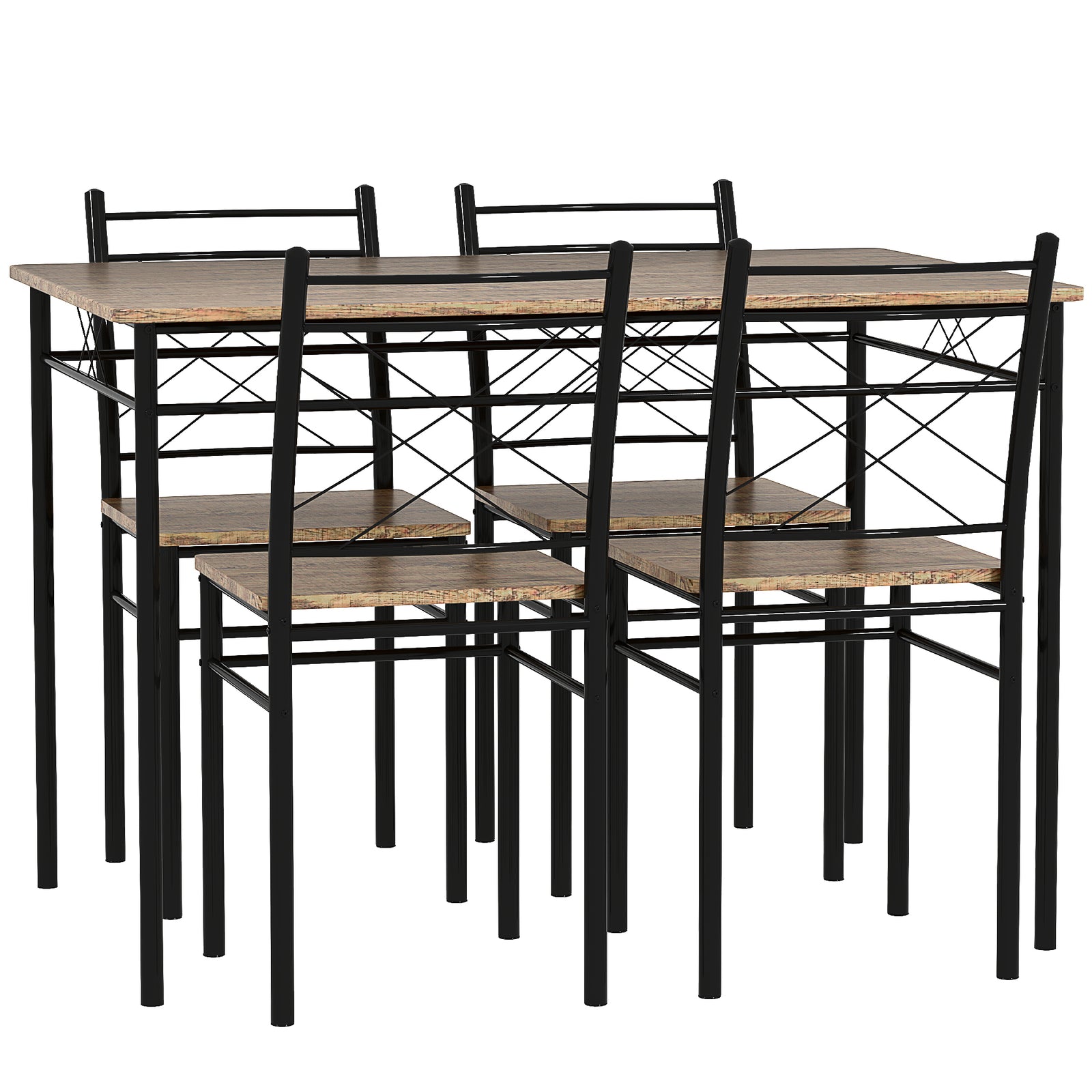 5 Piece Dining Table And Chairs Set, Space Saving