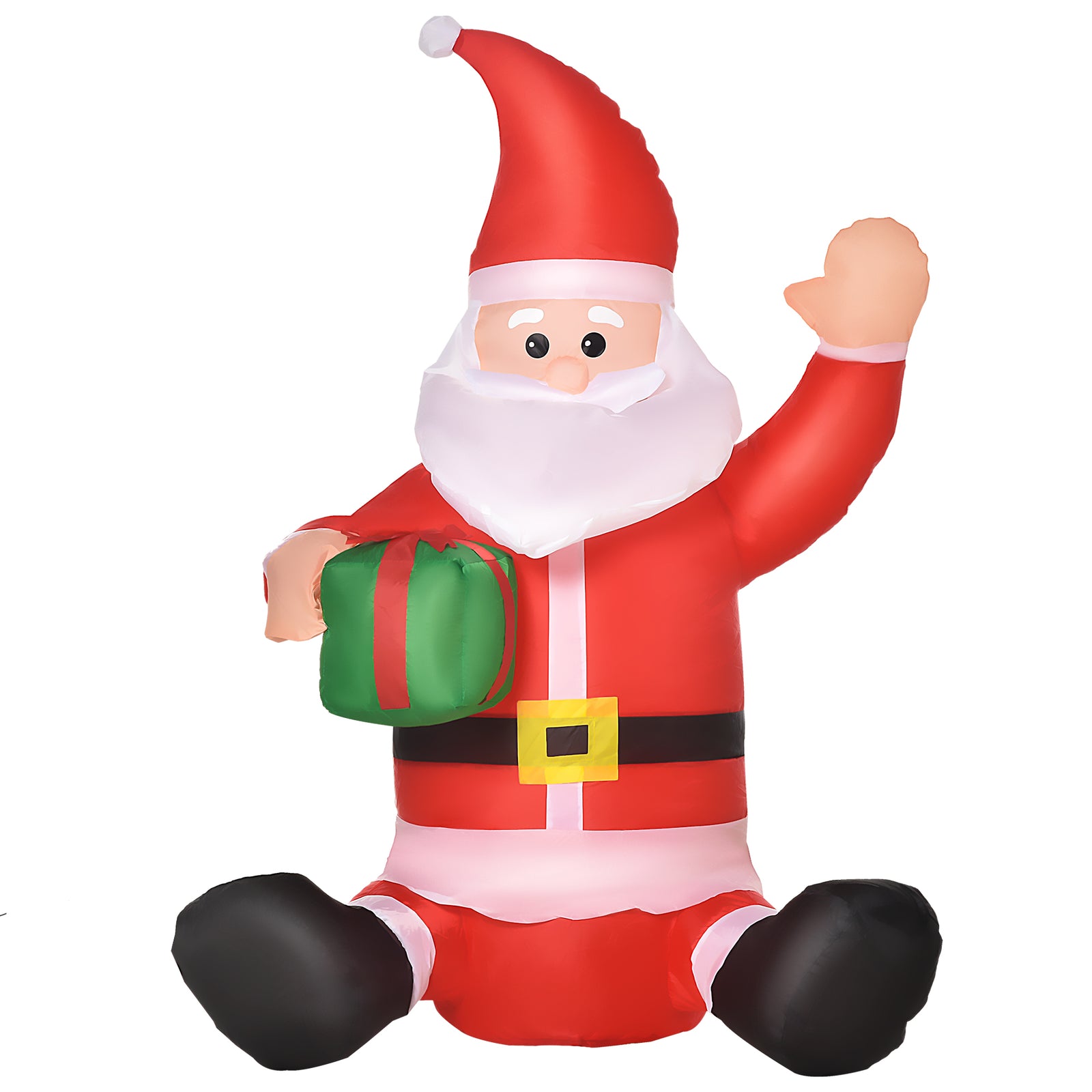4ft Lighted Inflatable Santa Claus With Gift Box Christmas