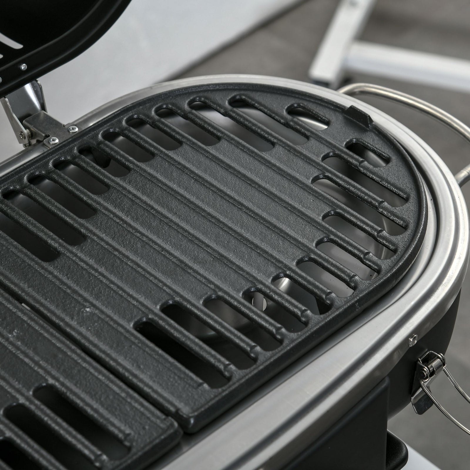 Foldable Bbq Grill, 2 Burner, Table Top | Black