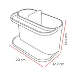 Recycled Sink Tidy - Sage Green Kitchen Sink Organiser - Integrated Dishcloth Rail - Made in the UK
