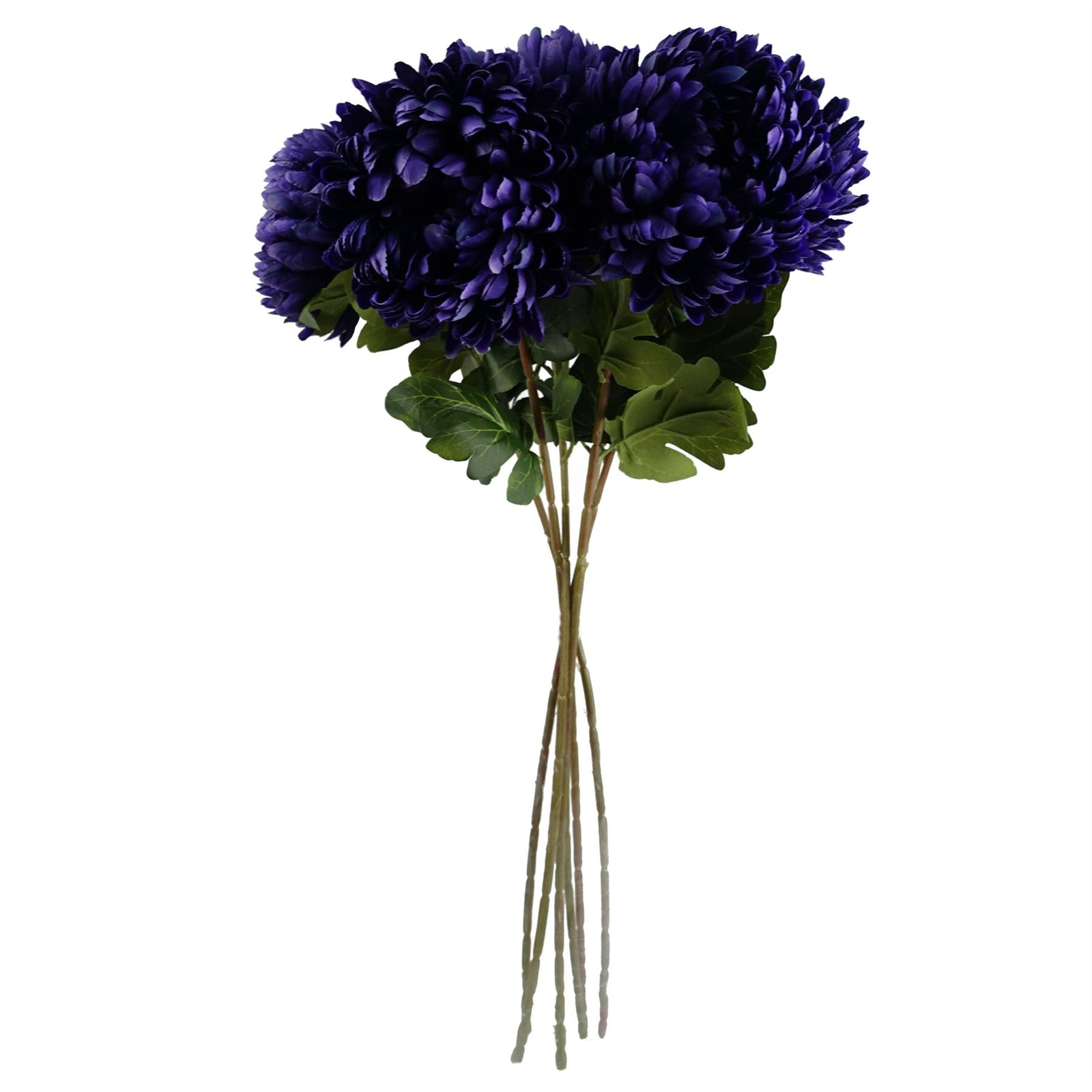 Pack Of 6 X 75cm Extra Large Reflex Chrysanthemum - Purple