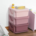 Kids Storage Units With Drawers 3 Or 6 Tier Chest Vertical Dresser Tower | Pink