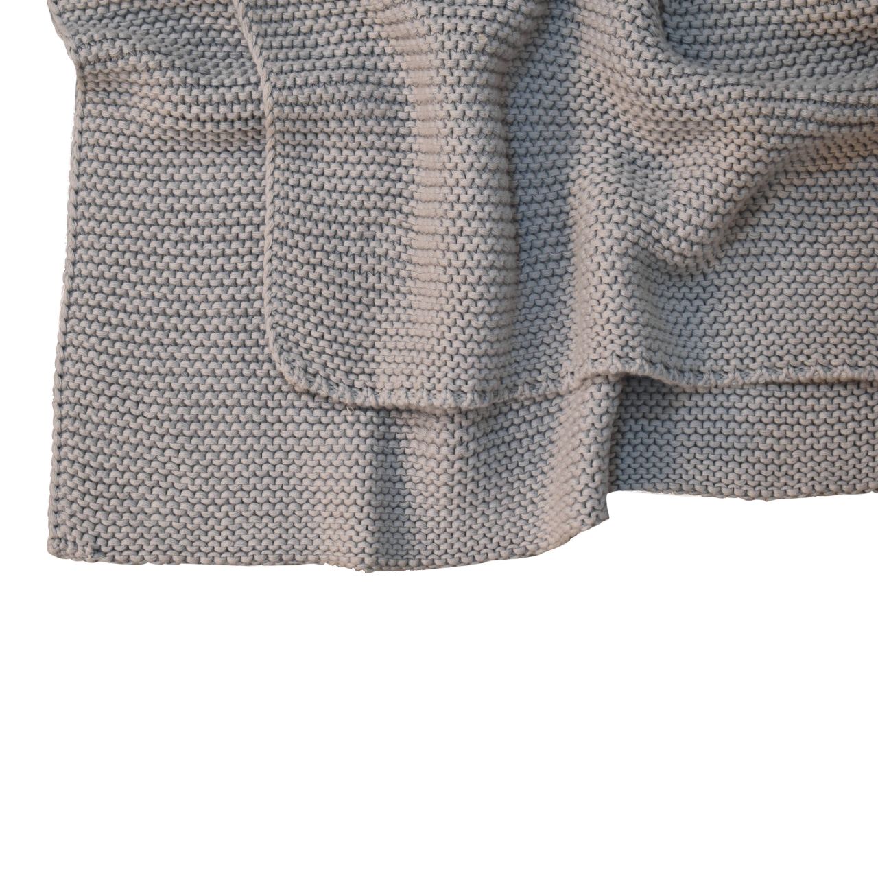 Double Knitted Throw | Grey