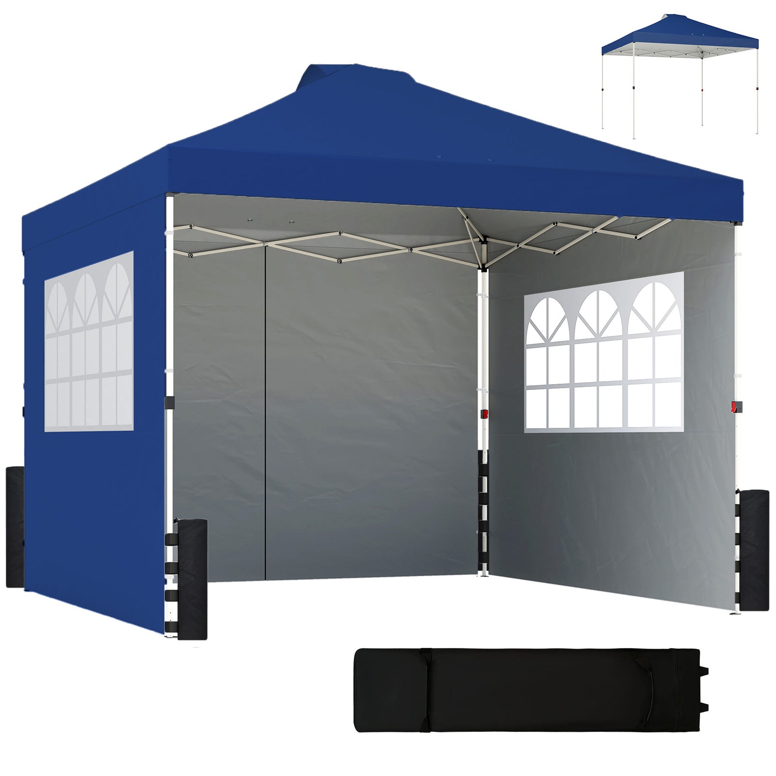 Pop Up Gazebo Waterproof Height Adjustable 3 X 3 (m) | Blue