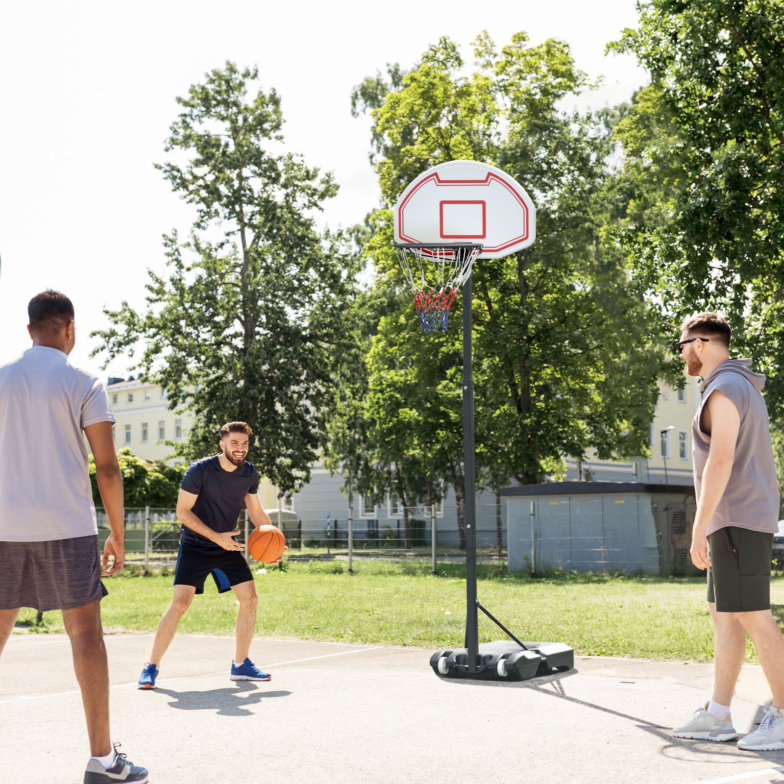 155-210cm Adjustable Basketball Stand | White