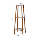 Vintage 3-tier Solid Wood Plant Stand Indoor Plant Display Shelf Rustic Wooden Flower Holder