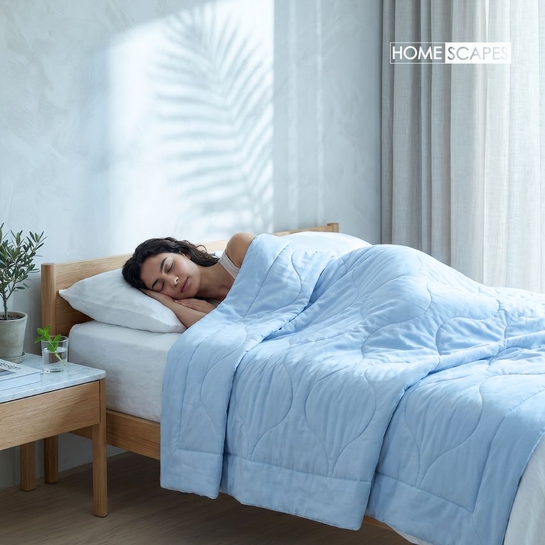Cooling Blanket, Summer Coverless Duvet | EU Single | Blue
