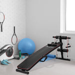 Sit Up Bench With Adjustable Thigh Support - Black | Black