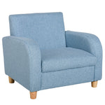 Child Armchair Wood Frame W/ Padding Seat Low-rise Bedroom | Blue