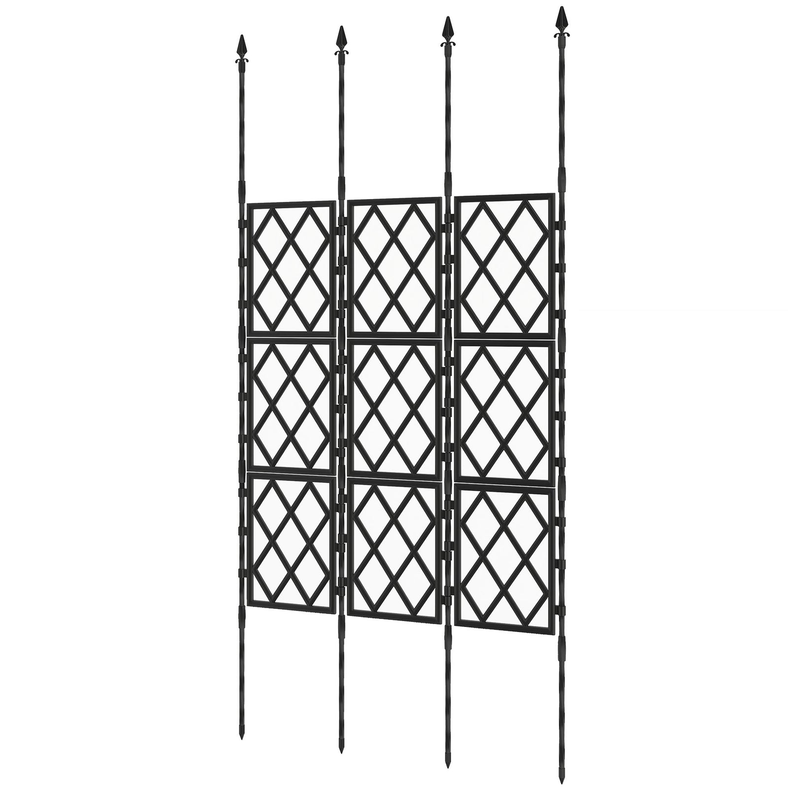 Outsunny Foldable Garden Trellis, Lattice Climbing Support Trellis