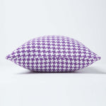 Houndstooth Cotton Cushion Cover | 60cm x 60cm | Purple