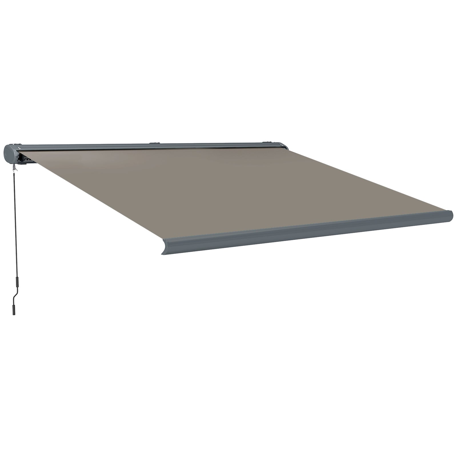 4x3(m) Full Cassette Electric Awning, Aluminium Frame | Light Grey