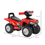 Kids Ride On Quads Boys Girls Led Lights Horn Music Toys 4 Wheels Red
