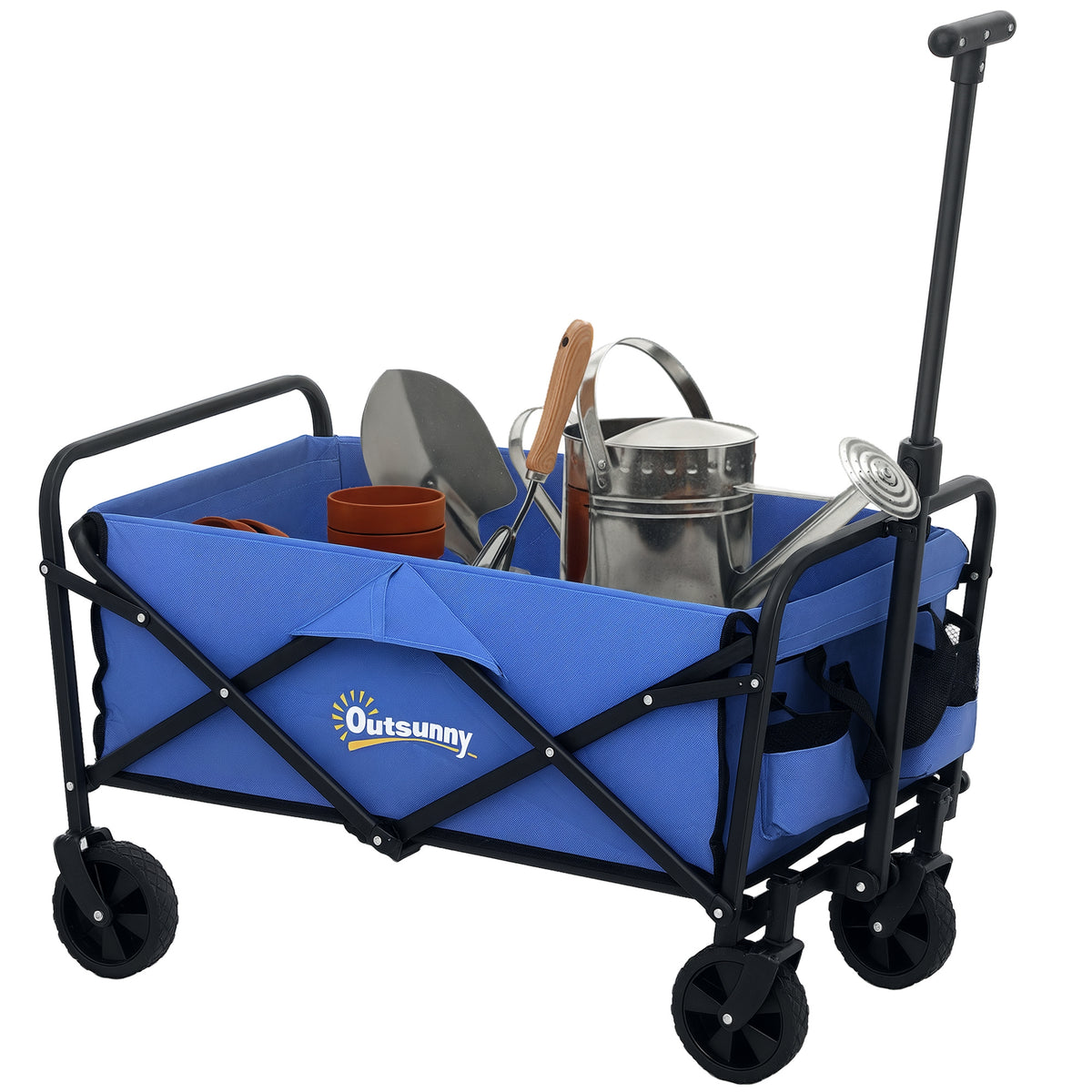 62l Festival Trolley, 100kg Heavy Duty Folding Trolley Cart | Blue