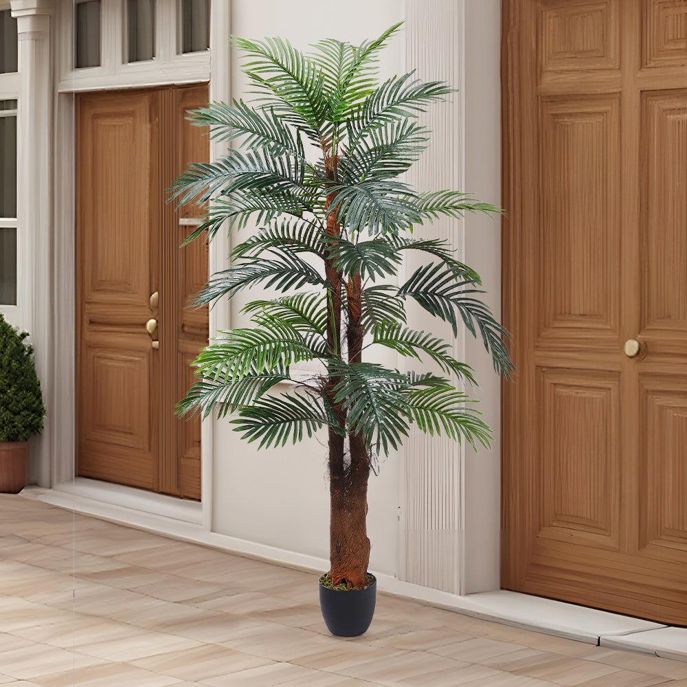 200cm H Artificial Cycas Palm Decorative Plant In Planter