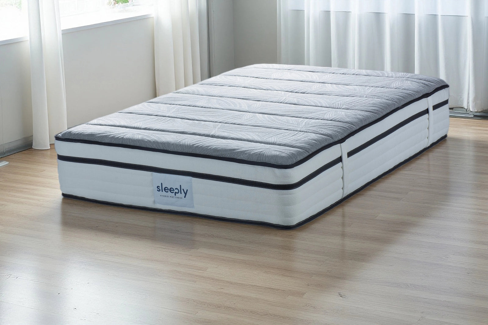 Sleeply Hybrid Mattress 2000 Pocket Sprung multi layered soft touch | Double | Grey