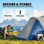 Family Camping Tent 3000mm Waterproof 8-12 Person | Blue