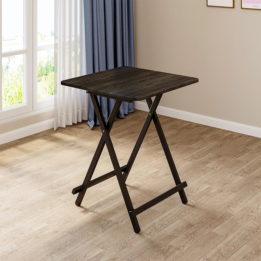 Folding Wooden Dining Table 60x60cm Black