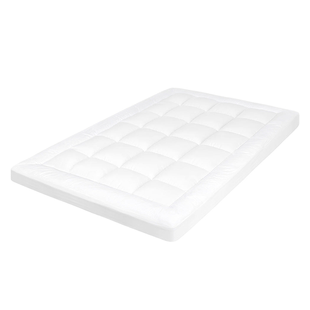 Lavio Mattress Topper 10cm Deep Soft Microfibre Washable With Strap