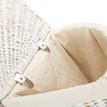 White Oatmeal Cotton Lined Corner White Wash Laundry Baskets | Set-of-2 | White