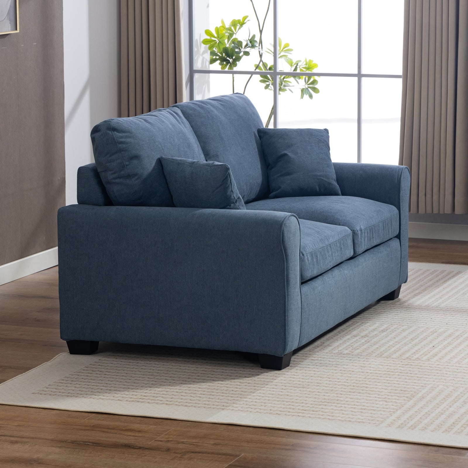 Lewiston Fabric Pull Out Sofabed | Light Blue