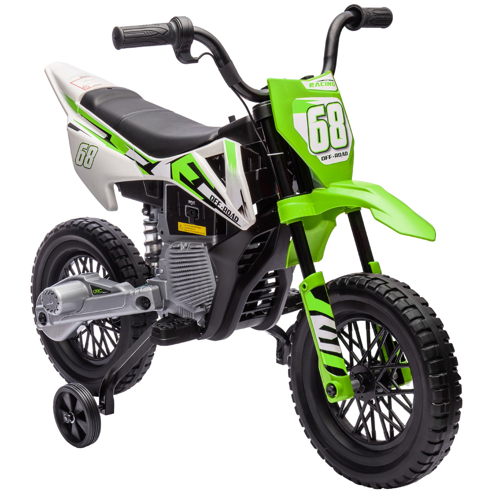 12v Kids Electric Motorbike W/ Twist Grip Throttle, Music | Green