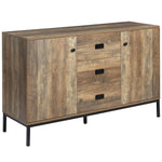 Industrial Sideboard Storage Cabinet Distressed Brown