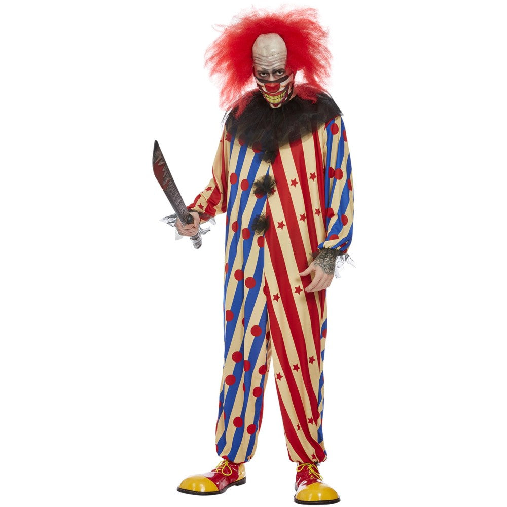 Creepy Clown Costume, Mens | Large