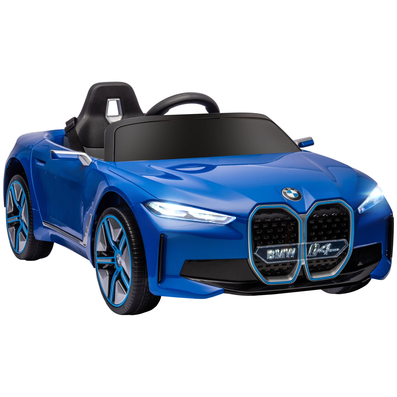 Bmw I4 Licensed 12v Kids Electric Ride-on Car W/ Remote Control | Blue