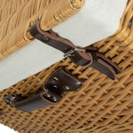 Wicker Buff 60cm Picnic Basket | White