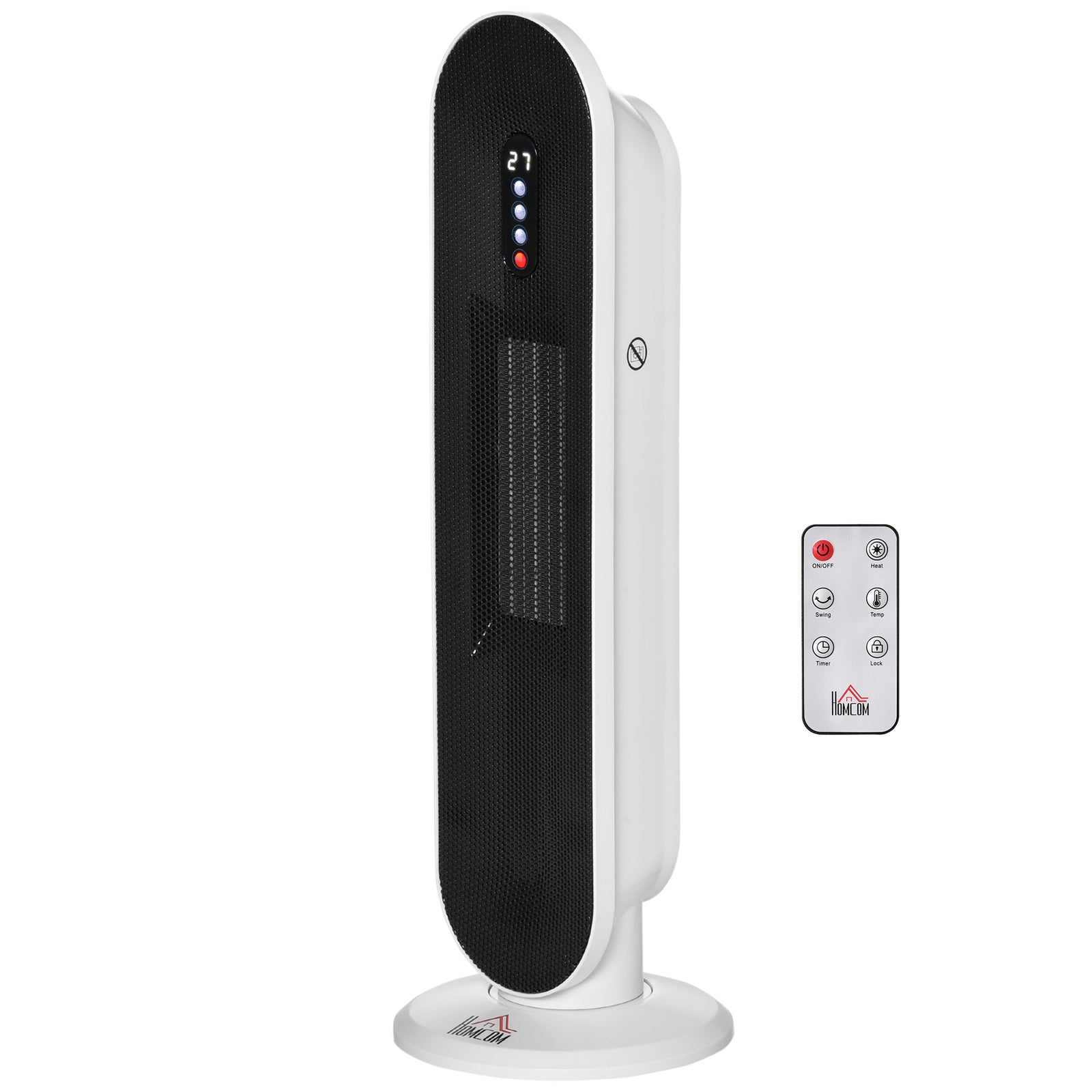 Ceramic Space Heater Tower Heater With Oscillation | One Size | White