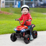 12v Kids Electric Quad Bike W/ Spring Suspension, Forward, Backward | Red