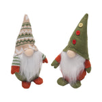 2pcs Christmas Gnome Decorations – Green Hat Design, Festive Holiday Ornaments