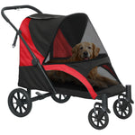 Easy Folding Pet Stroller For Large Dogs | Black
