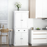 Traditional Colonial Freestanding Kitchen Pantry Cupboard | White