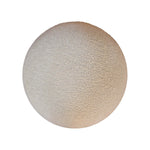 Solid Mango Wood Cream Boucle Rounded Footstool