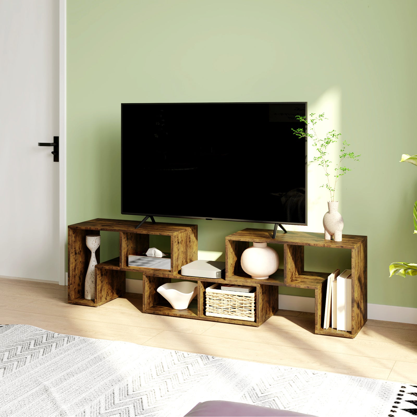 Tv Unit For Tvs Up To 75 Inches, Free Combination Tv Stand | Brown