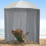 Fishing Umbrella With Side Canopy | White