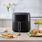6l Air Fryer With Smart Touch Display, 1400w, 6 Preset Cooking Modes, 60-min Timer, Energy-saving | Black