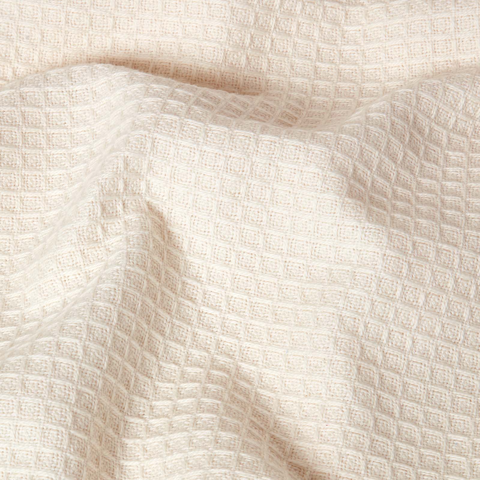 Organic Cotton Waffle Blanket/ Throw | 250cm x 230cm | Natural