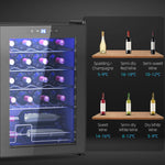 Freestanding Wine Cooler Fridge With Glass Door 20 Bottle