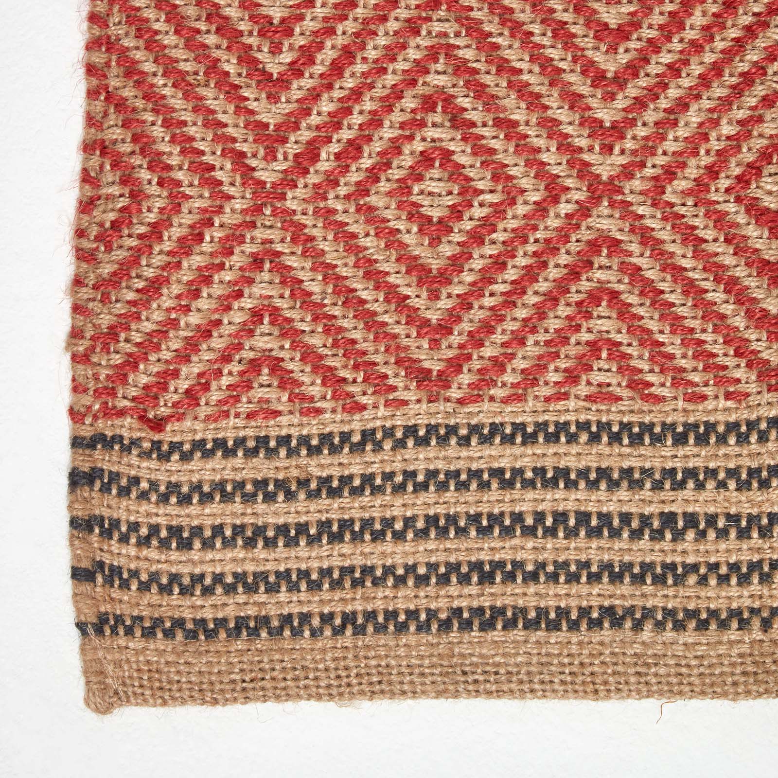 Multicolour Striped Jute Rug | 150cm x 240cm | Orange