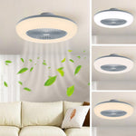 55cm Ceiling Fan With 5 Acrylic Blades & Dimmable Led Light Adjustable Speed Quiet Fan With Remote Control | Grey
