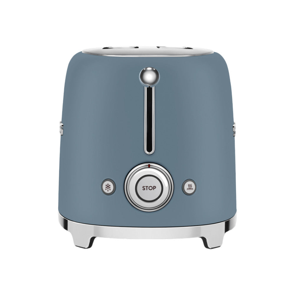 Tsf01 Matte 2 Slice Toaster + Tsbw01 Bun Warmer Set | Blue