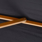 Wooden Garden Parasol Sun Shade Outdoor Umbrella Canopy | Black