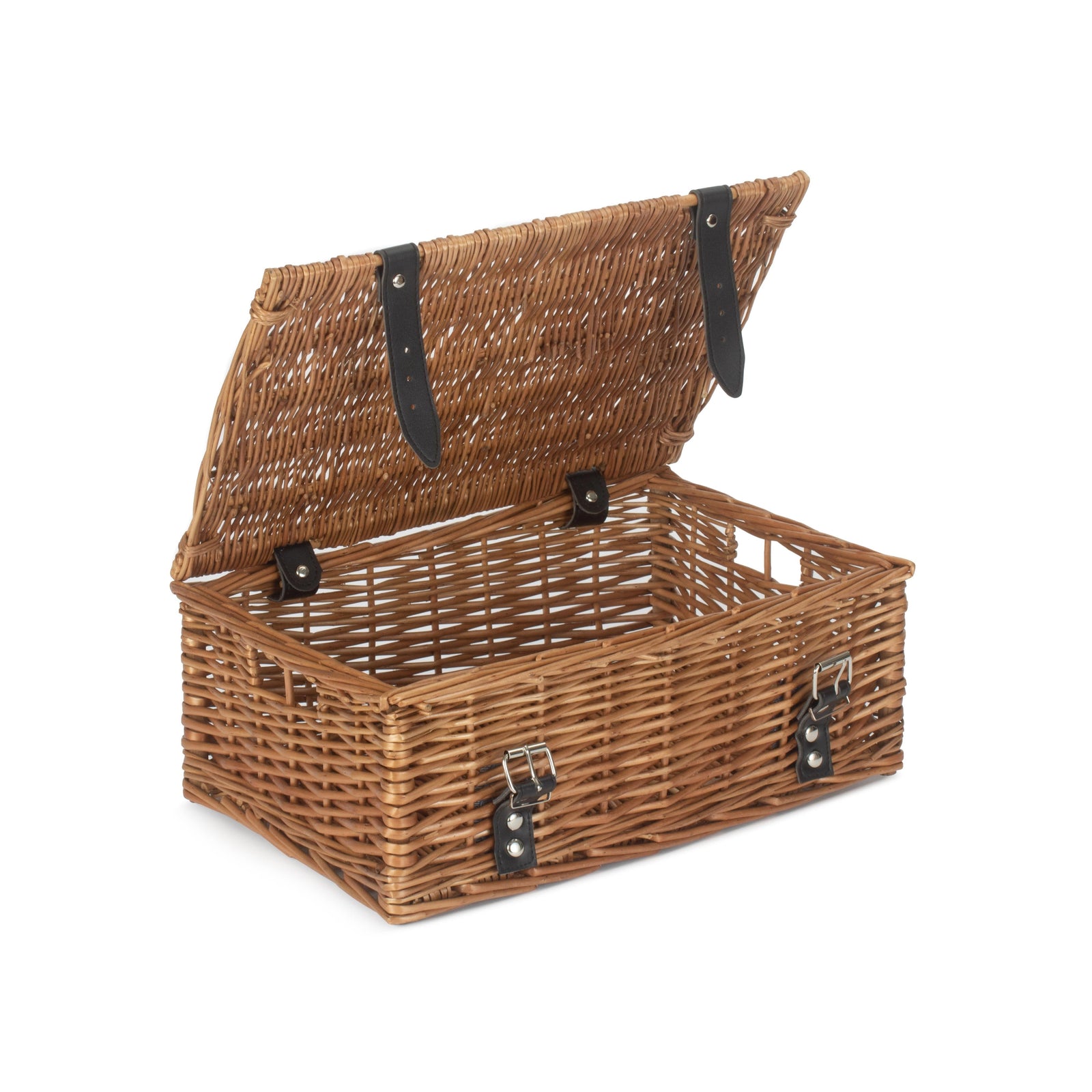 Wicker Double Steamed 35cm Empty Hamper Basket | Brown