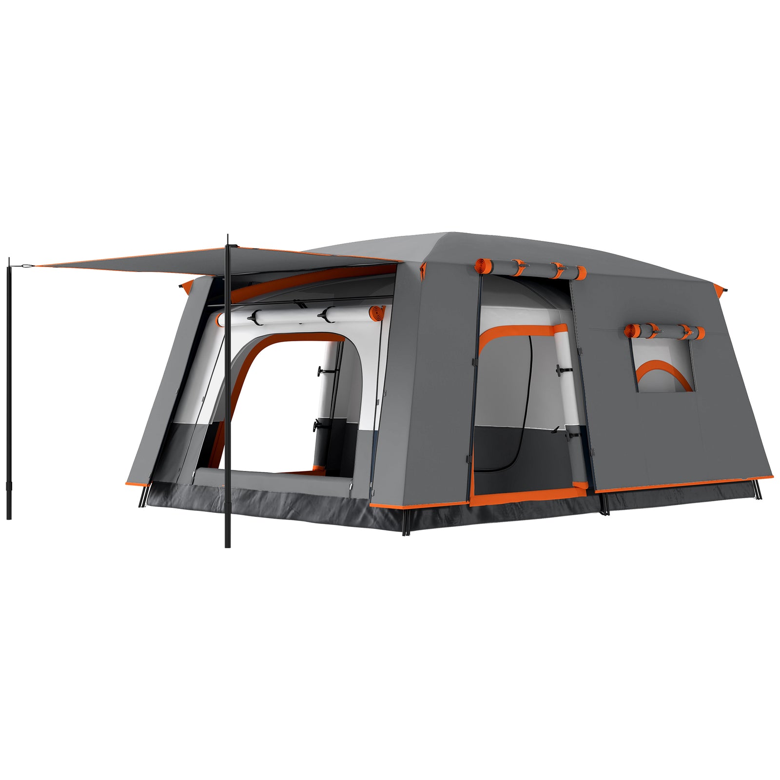 Outsunny 4-6 Man Tunnel Tent, 3000mm Waterproof, Living Area