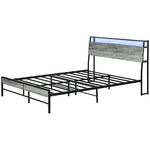 Led Single/double/king Bed Frame With Charging Station | King