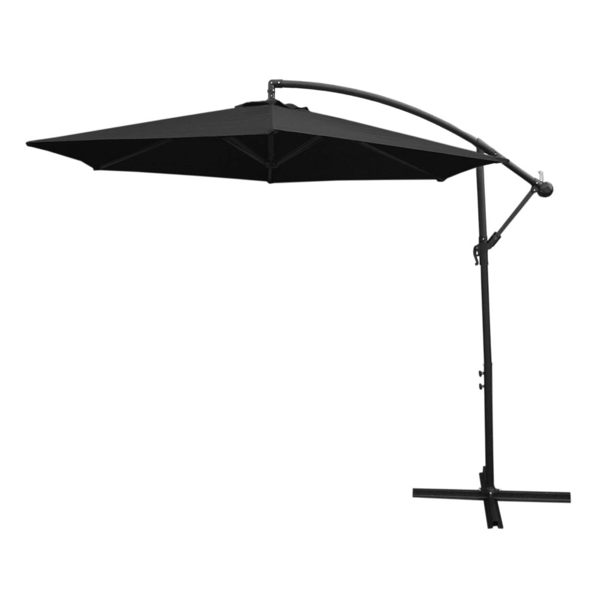 Cantilever Parasol & Square Base | Black